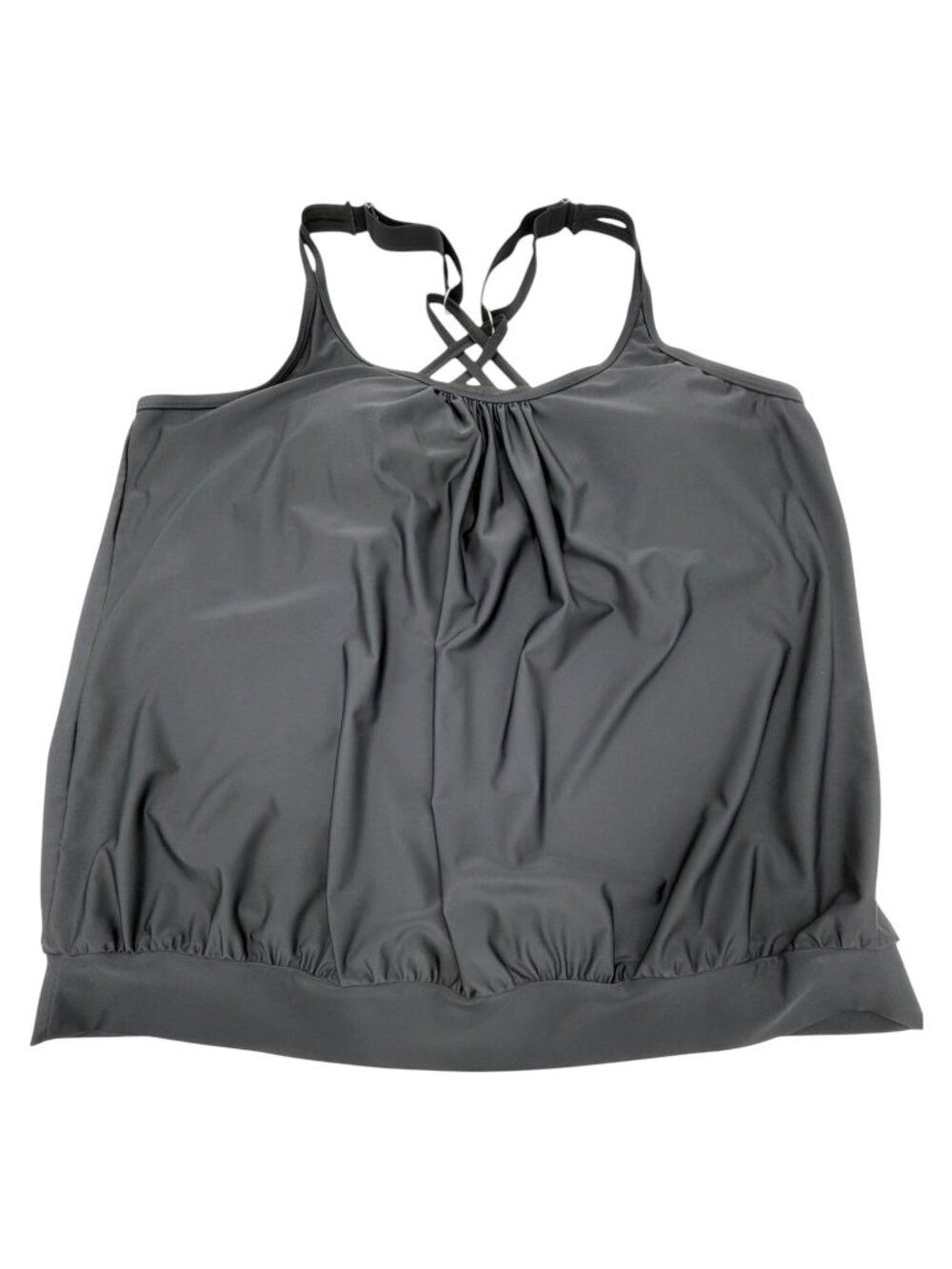 Aqua Eve Black Blouson Tankini